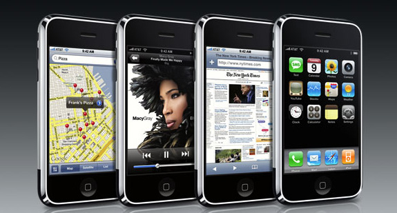 El techo del iPhone 1 iPhone pantallas