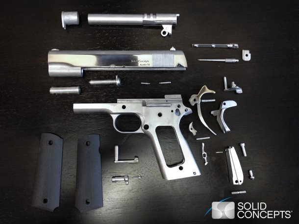 3D Printed Metal Gun Components Disassembled Low Res