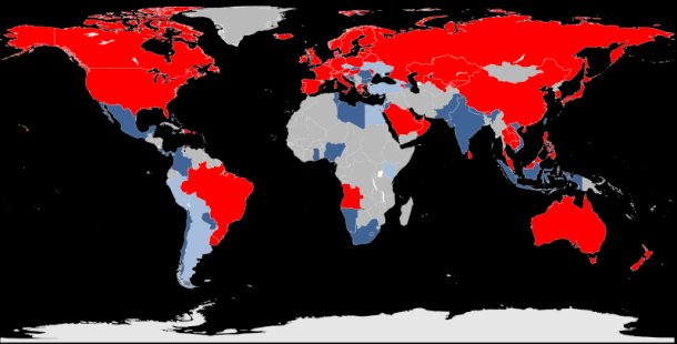 3GPP Long Term Evolution Country Map