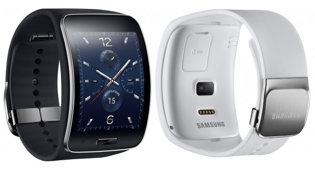 samsung gear s smartwatch 3g white black front back