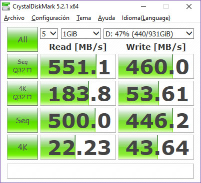 crystaldiskmark test