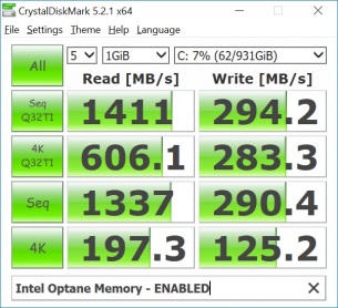 small optane memory enabled