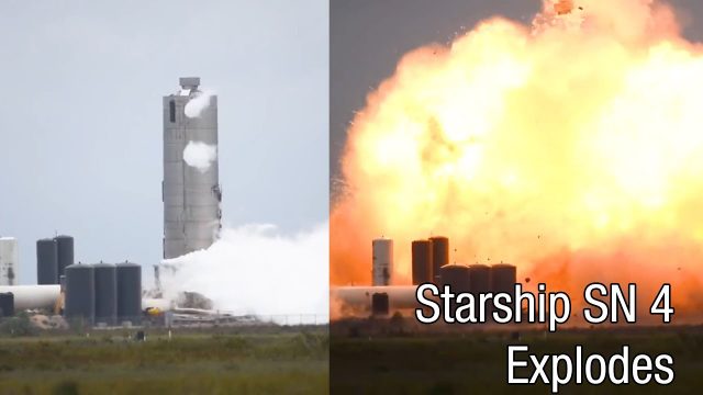 Starship SN4 y un Rapid Unscheduled Disassembly