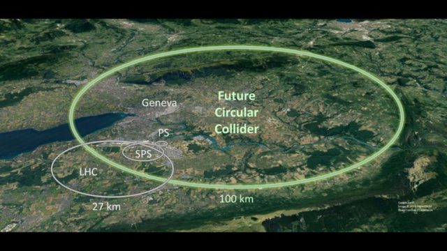 El CERN quiere construir un acelerador de partículas de 100km de largo y 100TeV
