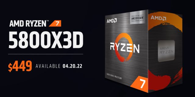 AMD comienza a vender el Ryzen 7 5800X3D con caché L3 en 3D