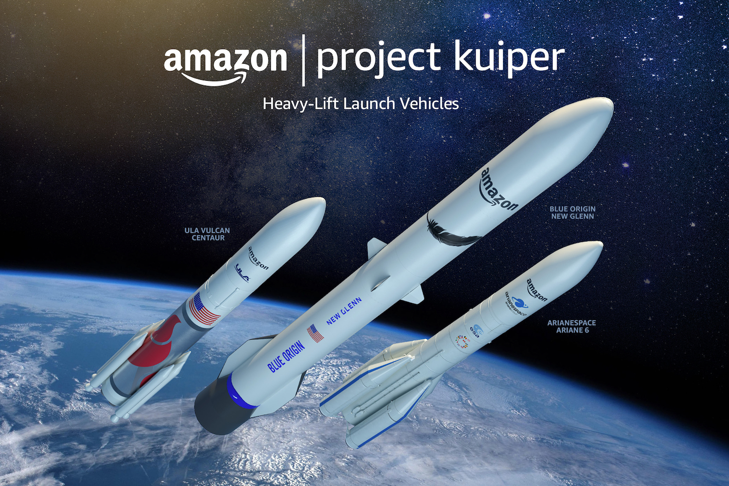 Los lanzadores del Proyecto Kuiper de Amazon